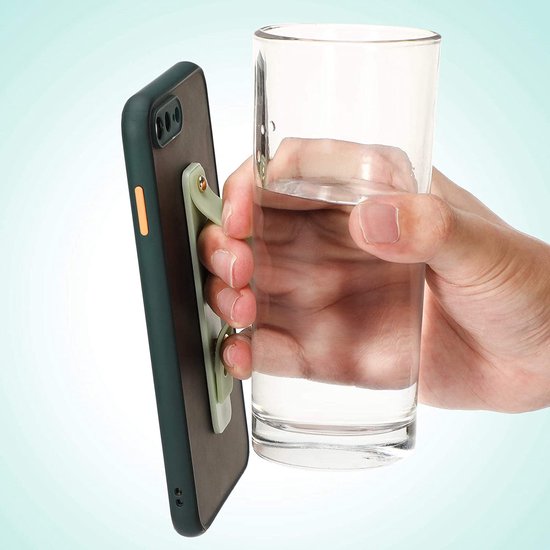 Support de téléphone adhésif I Bouton de téléphone I Anneau de maintien I Prise en main pour smartphone I Avec support pour smartphone I Zwart