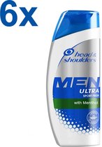 Head & Shoulders - MEN Ultra - Anti-Roos Shampoo - Menthol - 6x 360ml - Voordeelverpakking
