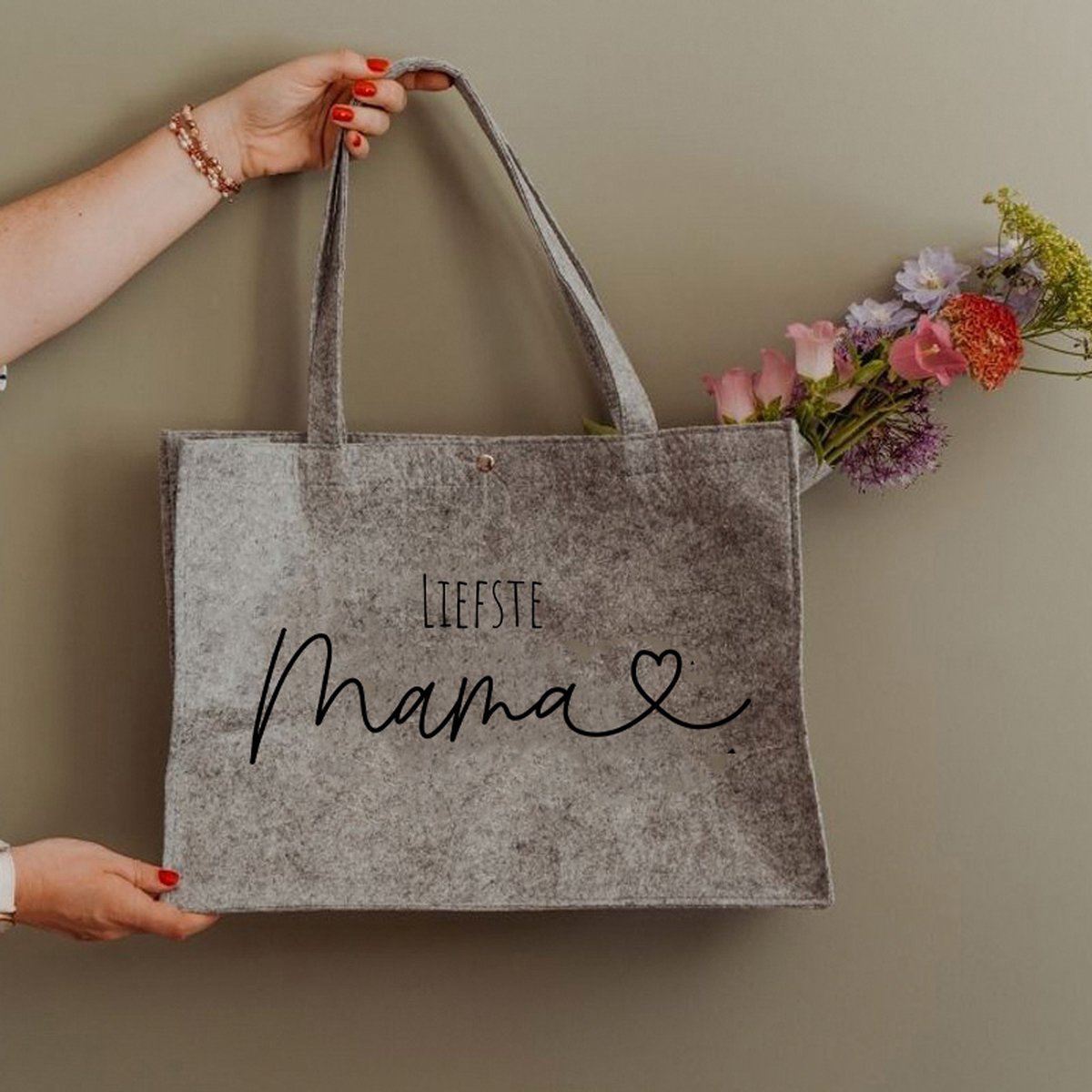 Mooie shopper voor de Liefste Mama | grijs