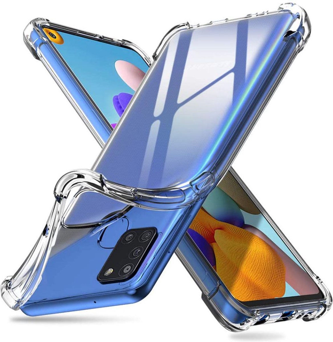 Hoesje voor Samsung Galaxy A21S backcover Shockproof siliconen Transparant