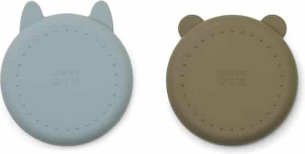 Liewood - Siliconen borden Gordon mr bear blue fog khaki mix