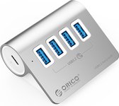 Orico HUB USB3.2 4 ports en aluminium 10 Gbps | Argent | USB C