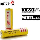 Ultrafire Oplaadbare batterij 18650 5000mAh (2stuks) - geel