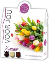 Voor Jou! Cadeau doos trendy bloemen zomaar (100 gr)