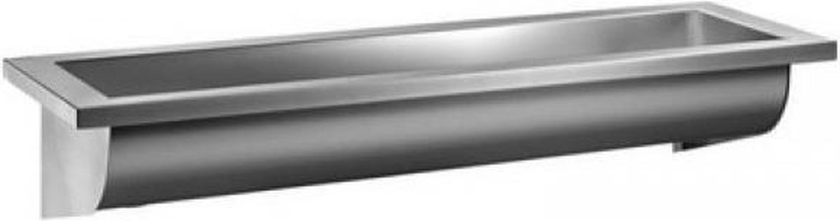 CANAL collectieve wastafel wandmodel 1200 mm RVS 304 mat
