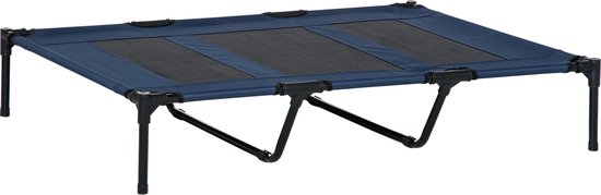 PawHut Hondenbank – Scandinavisch Design, Fluwelen Bekleding, Roestvrijstalen Poten – Voor Honden Tot 20 Kg – In Blauw