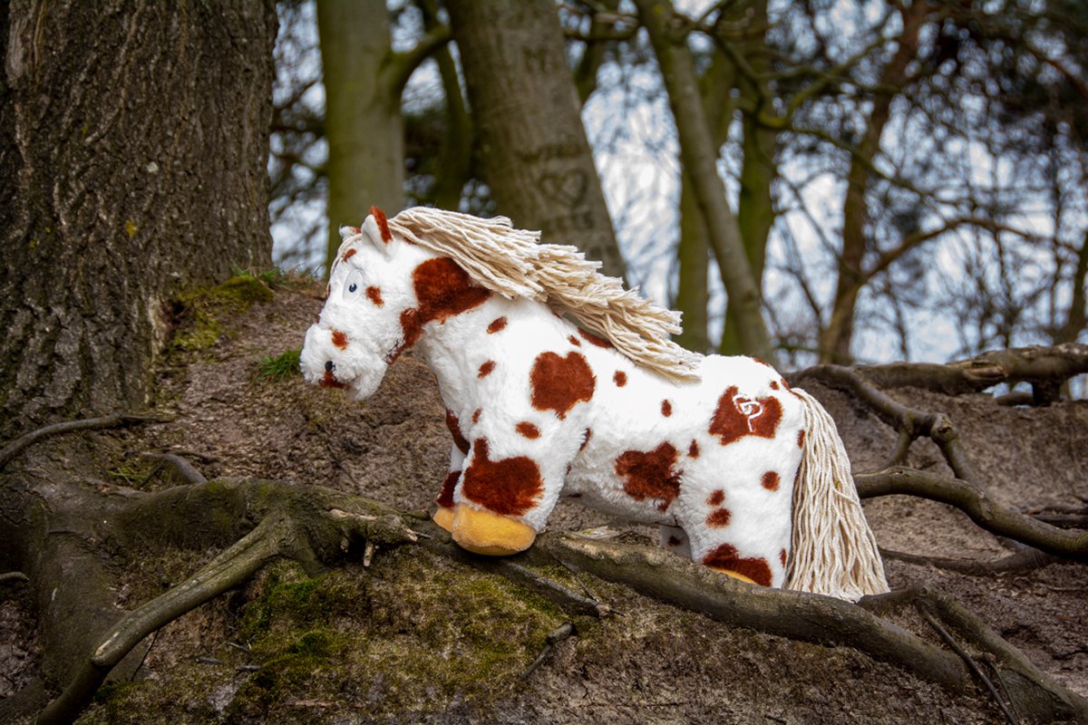 Crafty Ponies Paarden Knuffel - Ponies Knuffels - Pluche Knuffels - Knuffel - Voor kind & baby - Baby Knuffel - Pluche Paarden - Educatief Speelgoed - Speelgoed Kind - Cadeau Meisje - 48cm - Bruinbont — afbeelding 6