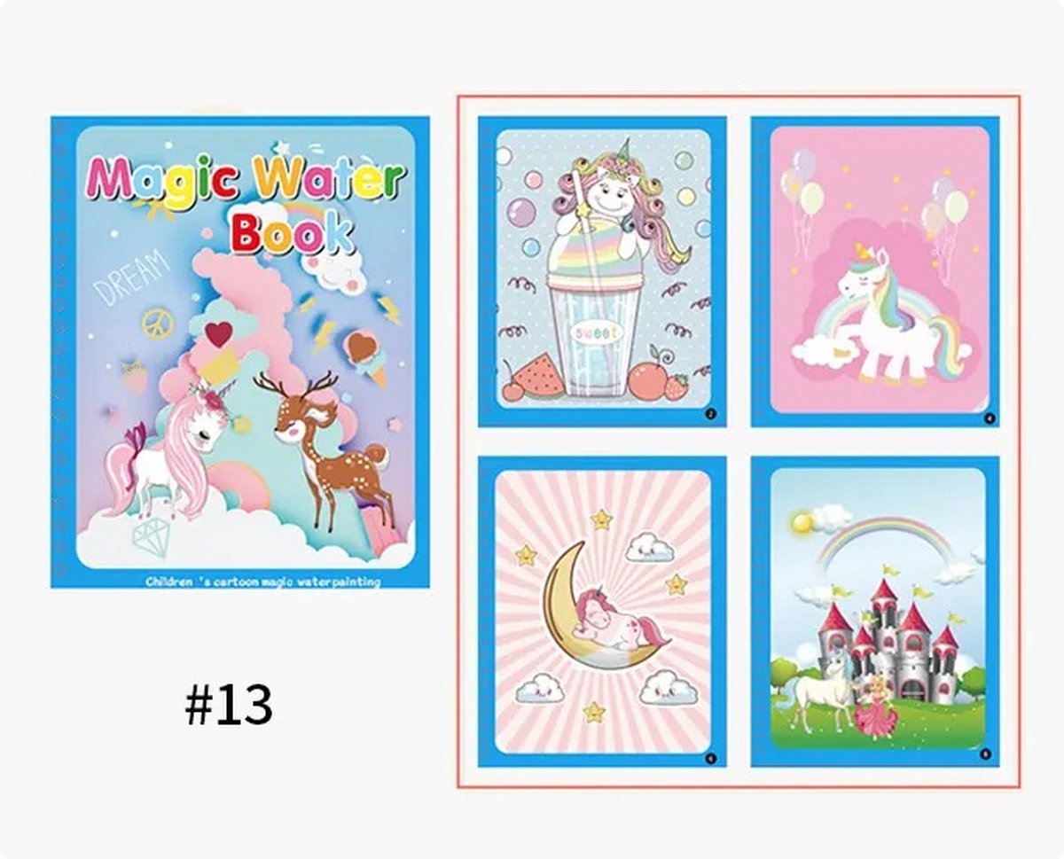 Winter Mega Deals! 1+1 Actie Populaire Cadeaus | Magisch Water Kleurboek voor Kinderen | Herbruikbaar Water Tekenboek | Kleuren met Waterpen | Outdoor Speelgoed & Sportartikelen | Magische Eenhoorn