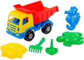 Strand set met truck + 6 accessoires - buitenspeelgoed - zand en water speelgoed - truck - schepje