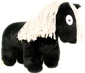Crafty Ponies paarden Knuffel Zwart + witte manen (48cm)