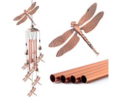 Libelle windgong voor buiten, hangend cadeau voor vaders, moeders, familie, vrienden, collega's, gazontuin, decoratie, windspel voor tuindecoratie buiten, binnenplaats, terras en woondecoratie