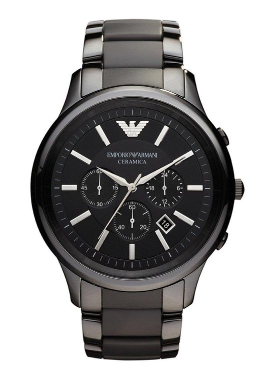 Emporio Armani - Heren Horloge  - Zwart - Maat one size
