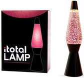 i-Total Lavalamp - Lava Lamp - Sfeerlamp - 40x11 cm - Glas/Aluminium - 30W - Glitter Lava - Zwart - XL2344