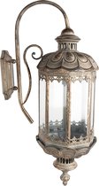 Clayre & Eef Wandlamp 29x23x65 cm Koperkleurig Ijzer Glas Muurlamp