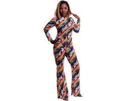 Karnival Costumes Pride Jumpsuit Dames Carnavalskleding Dames Foute Party Carnaval Kostuum Dames Verkleedkleren Volwassenen Regenboog Gay Pride LHBTI - Polyester - Maat M