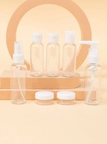 Professionele Nieuwe Draagbare Transparante Reizen Cosmetische Fles Punten Bottelen - 7 Sets Plastic Materiaal 100% Nieuwe - En Hoge Kwaliteit