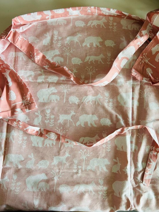 Borstvoedingsdoek - Voedingsdoek - Afschermdoek - Roze Diertjes van Fephas — afbeelding 2