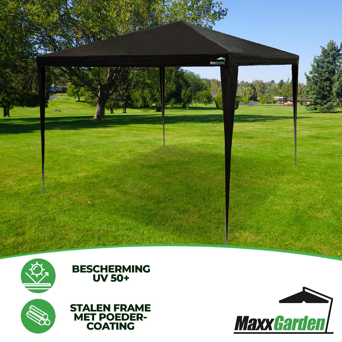 MaxxGarden Partytent - Tuintent - Tuinprieel - Feesttent - 3x6m - UV 50