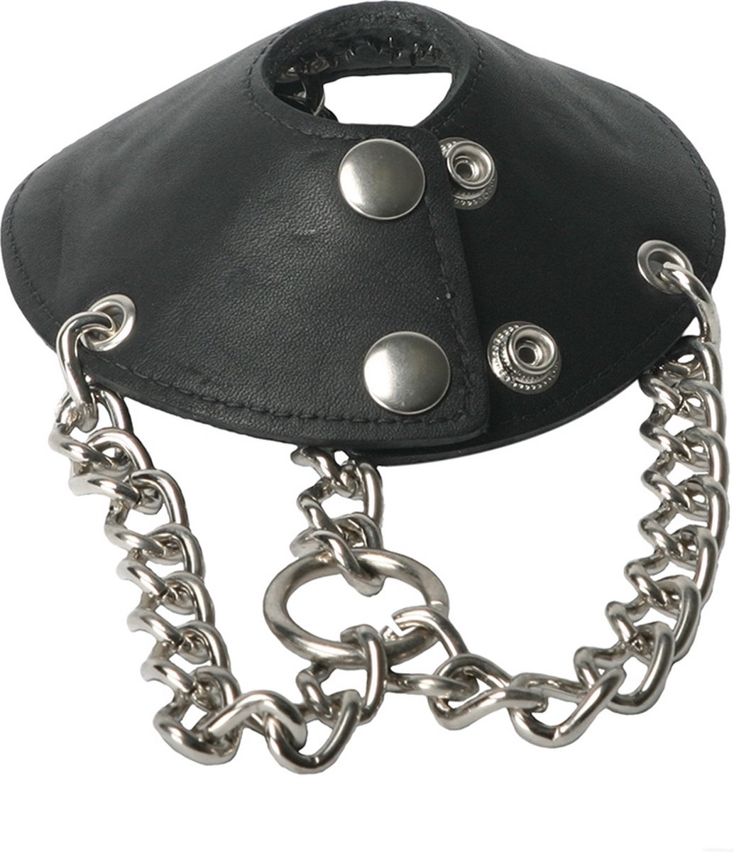 Strict Leather Parachute Ballstretcher Met Spikes