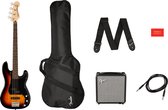 Squier Affinity Precision Bass, 3-Color Sunburst Starterpack - Elektrische basgitaar starterset - Sunburst