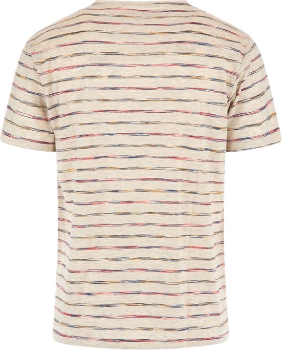 Guess Striped T-Shirt Heren Beige - Maat: S | bol.com