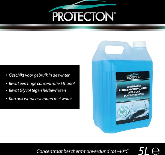 Protecton Ruitensproeiervloeistof - Antivries Ruitenvloeistof -40°C - Concentraat- 5L van Merkloos — afbeelding 4