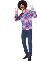 Karnival Costumes Disco Retro Overhemd Boho Heren Carnavalskleding Heren Foute Party '60 '70 Party Carnaval - Polyester - Paars - Maat S - Shirt
