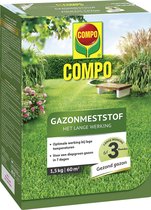 COMPO Gazonmeststof Lange Werking - milieuvriendelijke meststof - werking 100 dagen - doos 1,5 kg (60 m²)