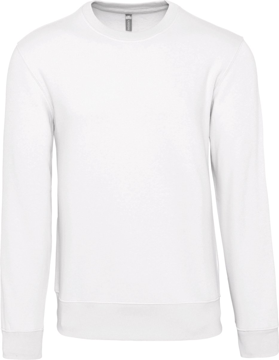 Unisex sweater met ronde hals Kariban Wit