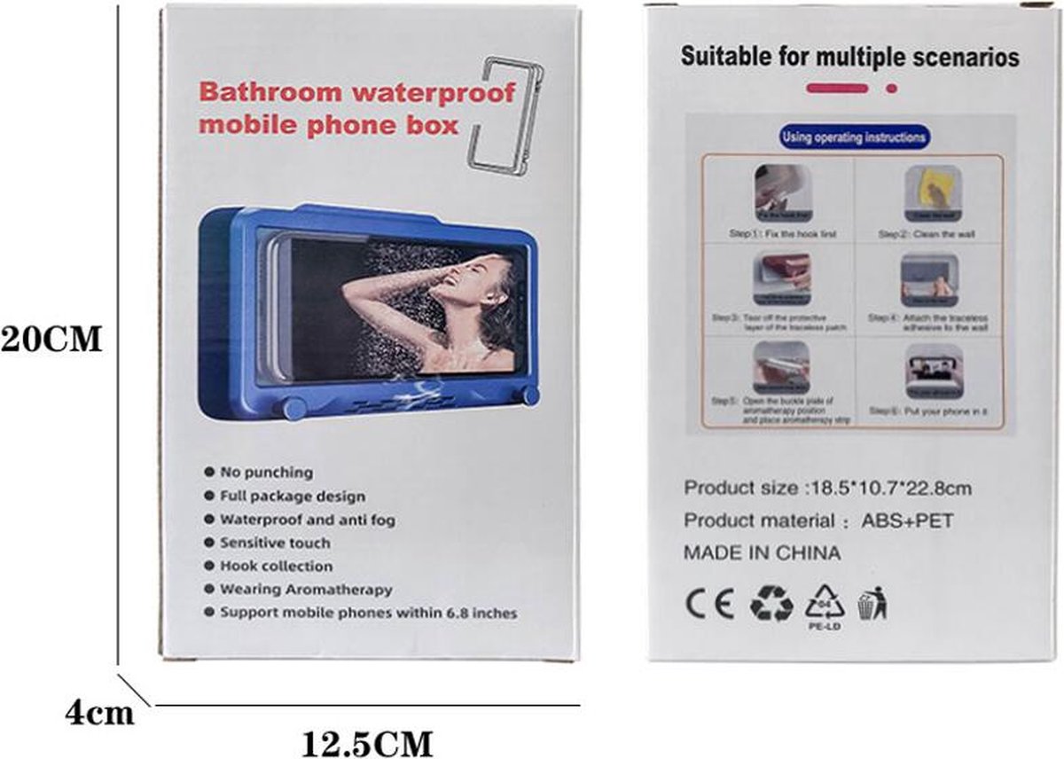 ShowerSync - De Slimme Telefoonhouder voor Onder De Douche - Douchehouder telefoon - telefoon waterdicht - Telefoon douche - Douchen met telefoon