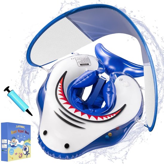 Baby Float Zwemring, Pool Peuter Floaties met Opblaasbare Shark Infant