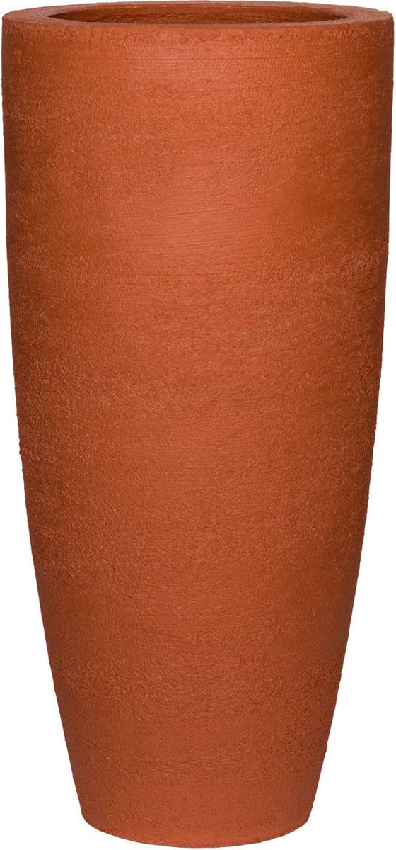 Pottery Pots bloembak voor binnen en buiten - terra kleur - fiberstone rond 37 x 80 hoog - plantenbak bloempot plantenpot