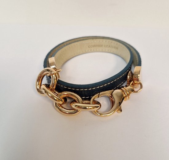 Bronzallure armband - leer - brons - jasseron - sale Juwelier Verlinden St. Hubert - van €99,= voor €70,=