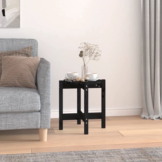 vidaXL Salontafel 45x45x40 cm massief grenenhout wit