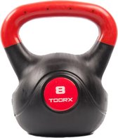 Toorx Fitness PVC Kettlebell - Gewicht - 8 kg - Krachttraining - Rood - Zwart