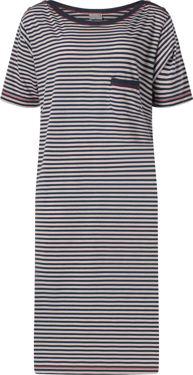 Lunatex dames nachthemd 224150 met boothals - navy
