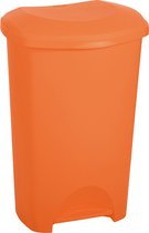 Poubelle à pédale - Prullenbak - Poubelle - 50 litres - Oranje