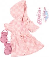 Götz poppenkleding voor sta pop van 45-50cm jurk van badstof en sandaaltjes
