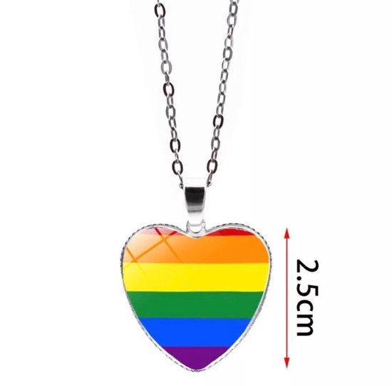 Akyol - pride Ketting | Pride ketting hartje | LGBT |love is love ketting-pride ketting |regenboog ketting -regenboog sierraad | pride ketting | de echte pride aanhangers | love pride - lgbtq - Amsterdam - pride aanhangers – love- steun de communit