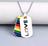 Akyol - pride Ketting - LGBT - de echte pride aan-hangers - pride - lgbt - gay ketting - rainbow ketting - love is love ketting - Amsterdam - pride ketting - pride aanhangers – love - steun de community