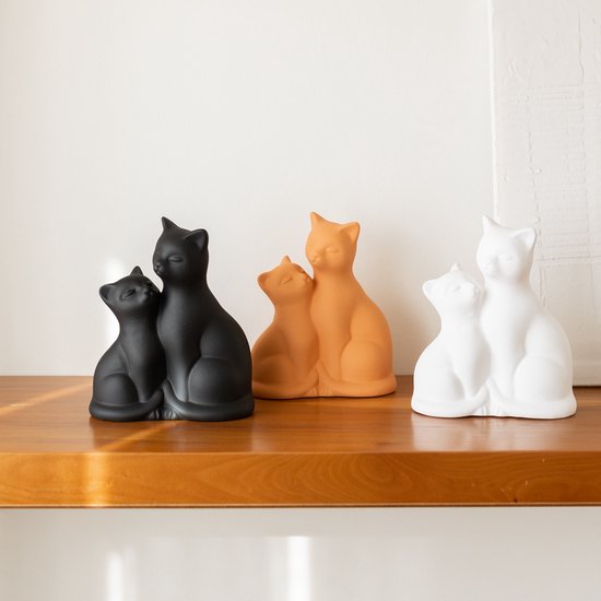 Sculpture - Décoration - Deux chats - Chats - Chats - Décoration d'intérieur  - Moderne