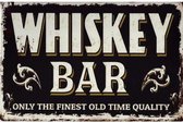 Metalen Wandbord Whiskey Bar - 20 x 30 cm