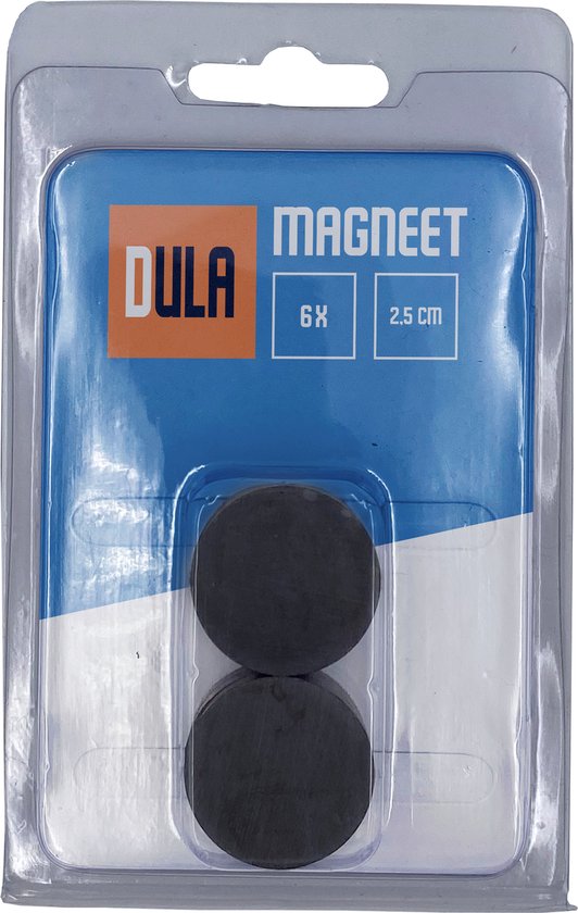 Foto: Dula magneten sterk 25 x 5 mm magneten zwart 6 stuks