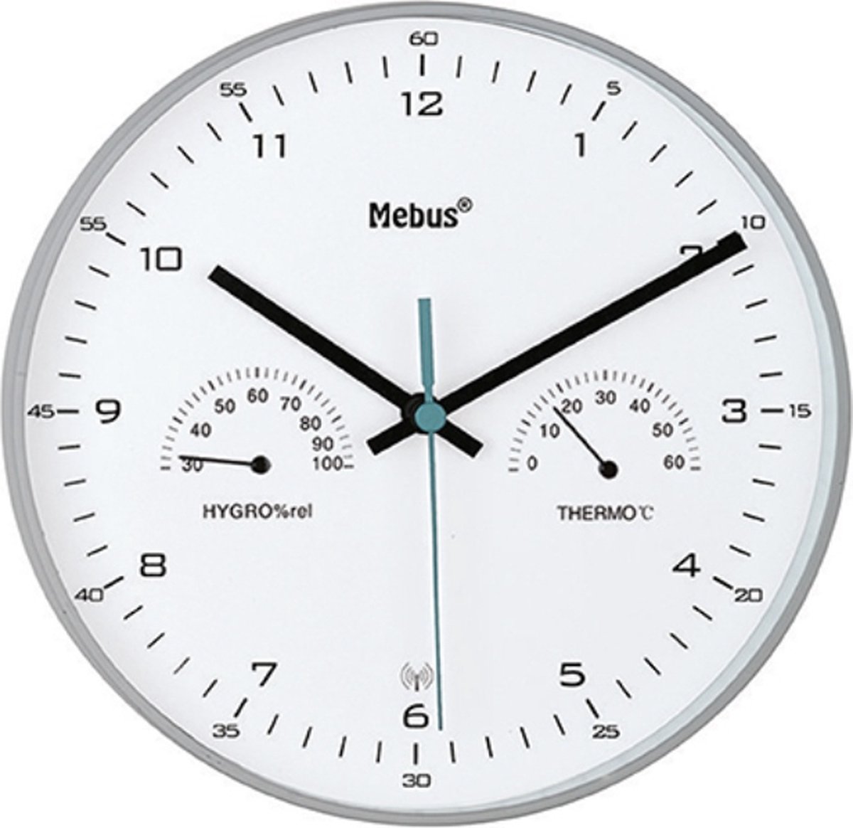Wandklok Thermo & Hygro modern design