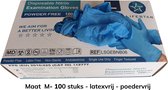 Handschoenen blauw nitrile - maat M - 100 stuks - latexvrij - poedervrij