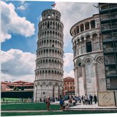 Acrylglas - Toren van Pisa - Italië - 80x80 cm Foto op Acrylglas (Wanddecoratie op Acrylaat)