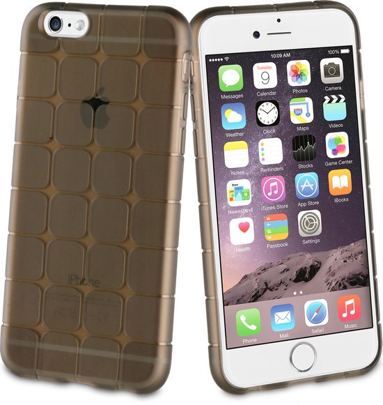 Muvit Life Sixty TPU case shockproof corners - zwart - voor Apple iPhone 6/6S