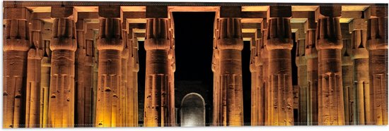 Vlag - Tempel in Egypte - 60x20 cm Foto op Polyester Vlag