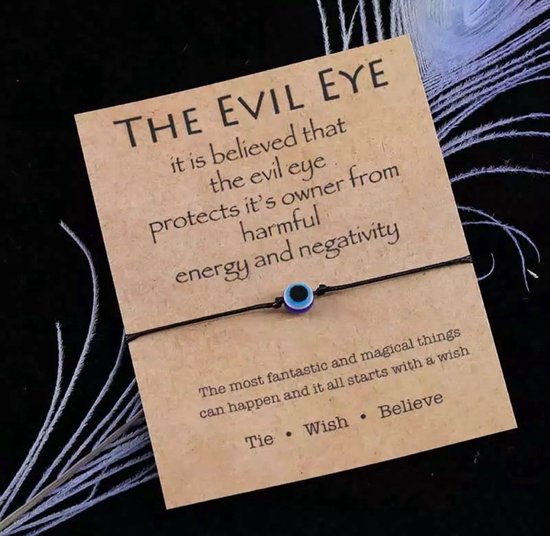 Akyol - Evileye – evil – eye – blauwe evileye – armband– unisex – geluk – bescherming – diepe blauw -boze oog ketting -turkse oog -nazar boncuk -cadeau voor vriendin-best friends armband -blauwe oog armband - nazar - boze oog armban