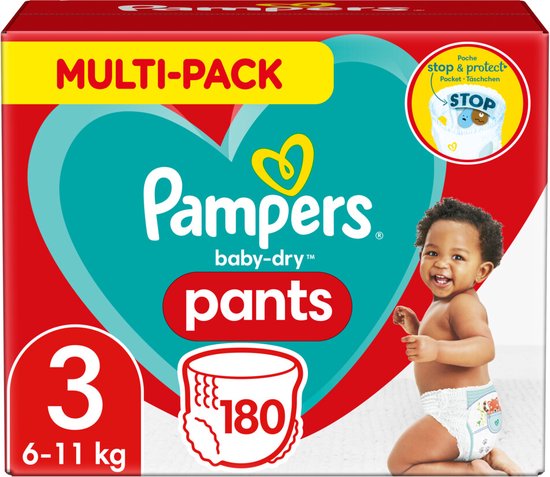 merknaam Trunk bibliotheek Arena Pampers Baby-Dry Pants Luierbroekjes - Maat 3 (6-11 kg) - 180 stuks -  Multi-Pack | bol.com